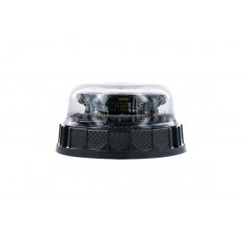 Girofaro LED da avvitare, 3 funzioni (rotante, lampeggiante, doppio lampeggio), lente trasparente, LED ambra 